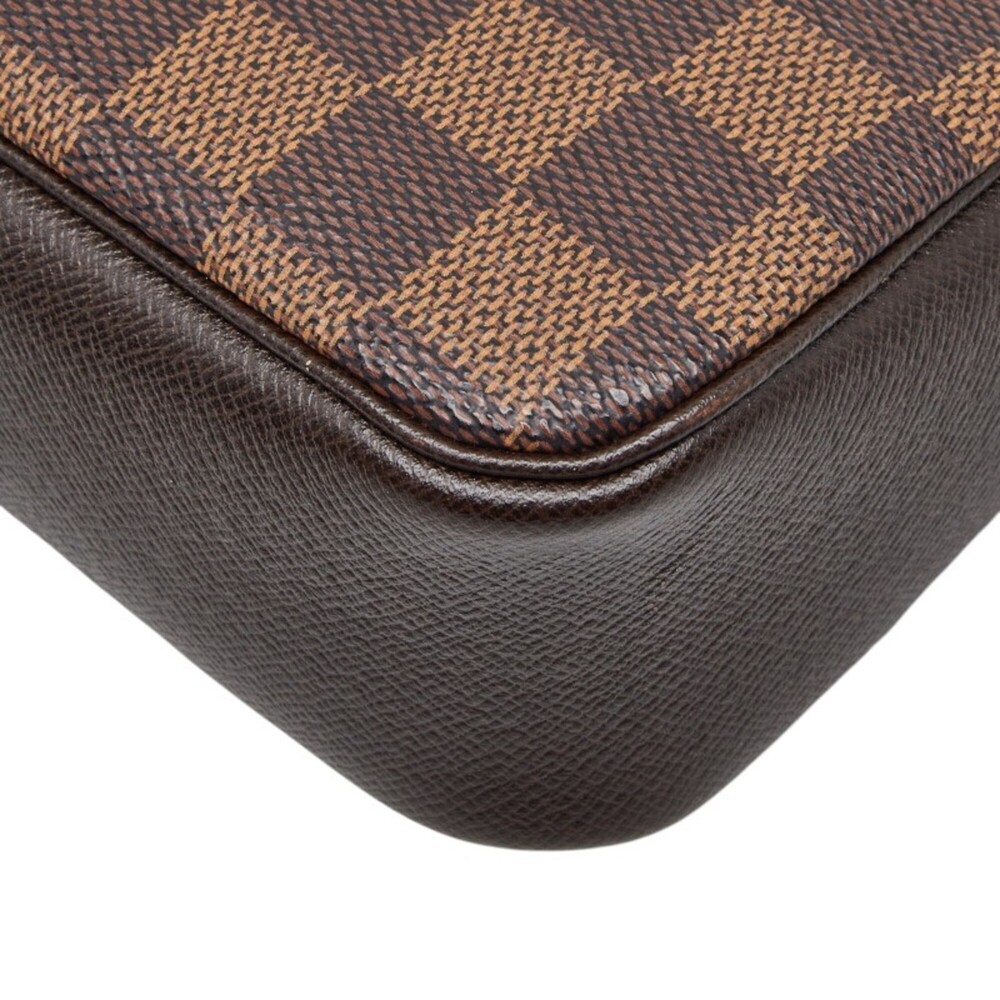 LOUIS VUITTON Authentic Brown Damier Leather Pouch - Picture 4 of 11